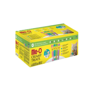 Me-O Creamy Treats แมวเลียมีโอ 15g. x 100 ซอง (1 กล่อง) [ 3 ชุด Perfect Mix, Tuna Medley , Happy Time ]