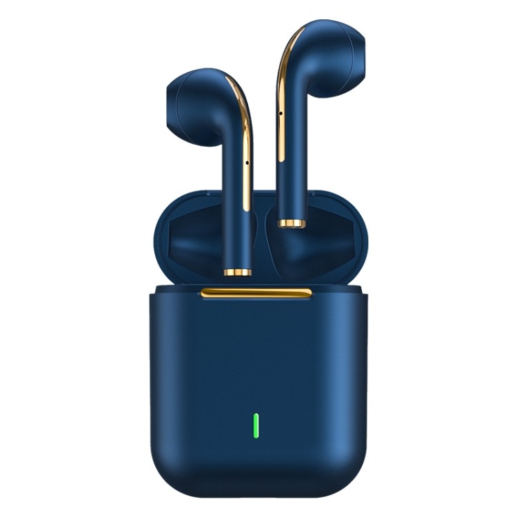 J18 Bluetooth 5.0 TWS หูฟังไร้สายชนิดใส่ในหูหูฟังอายุการใช้งานแบตเตอรี่ยาวนาน J18 (สีน้ําเงิน)