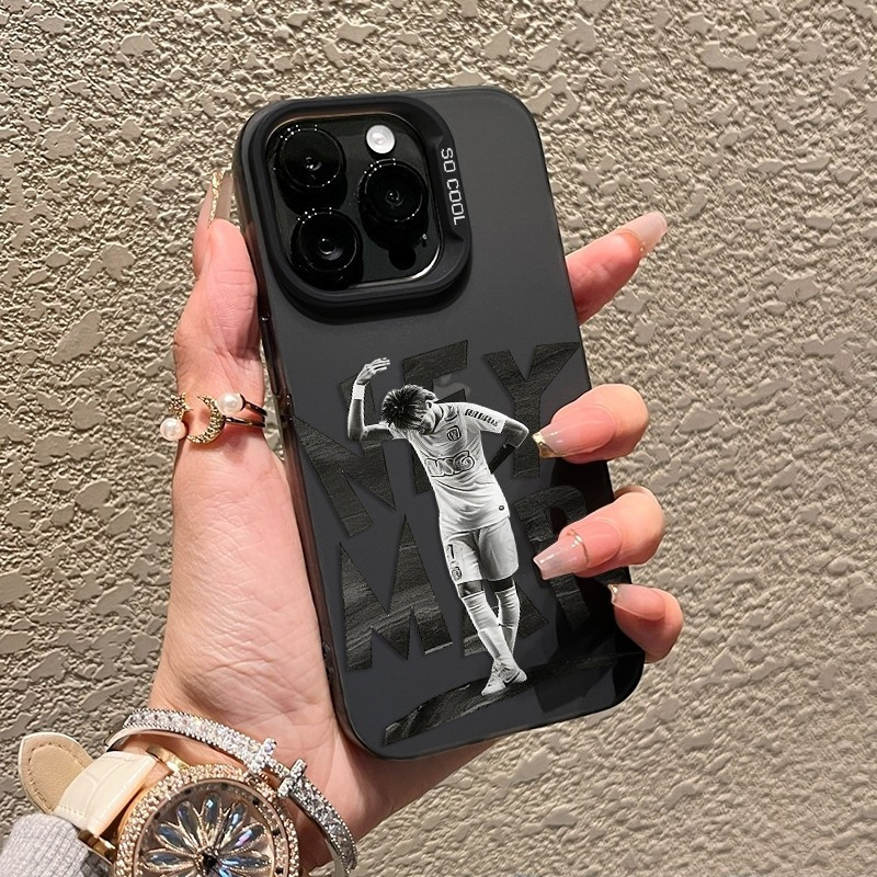 สุภาพบุรุษฟุตบอลแอ็คชั่นสร้างสรรค์เหมาะสําหรับiPhone 15 ProMax XR 16 17 Pro Max 12 15 Pro 11 14 Pro Max 8plus XSMax 13 ProบางเคสกันกระแทกXSซิลิโคนอ่อนนุ่มป้องกันกรณี
