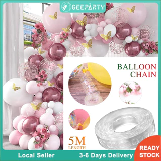 GeeParty โซ่ติดลูกโป่ง 5 เมตร อุปกรณ์จัดตกแต่งลูกโป่ง DIY สำหรับวันเกิด งานแต่ง