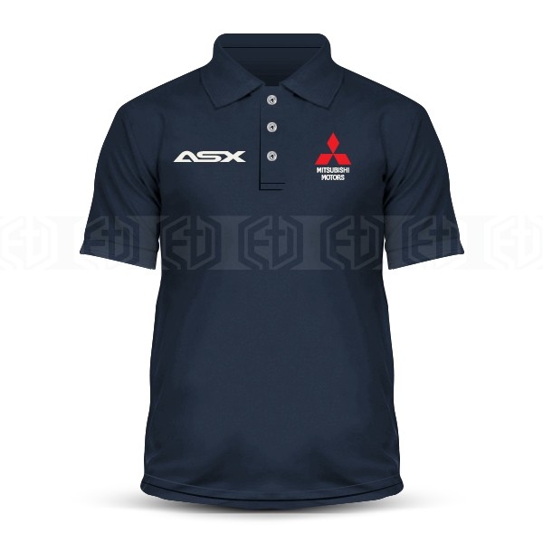 Mitsubishi ASX Ralliart  ผ้าไมโครไฟเบอร์ เสื้อคอปก Unisex สไตล์ Racing Motorsport ใส่สบาย ระบายอากาศ