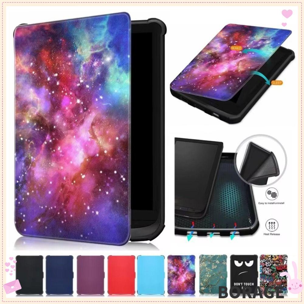 BORAG E-Reader, กันกระแทก Auto Sleep/Wake เกราะป้องกัน, สี TPU ง่ายสมาร์ท Funda สําหรับ Pocketbook 6