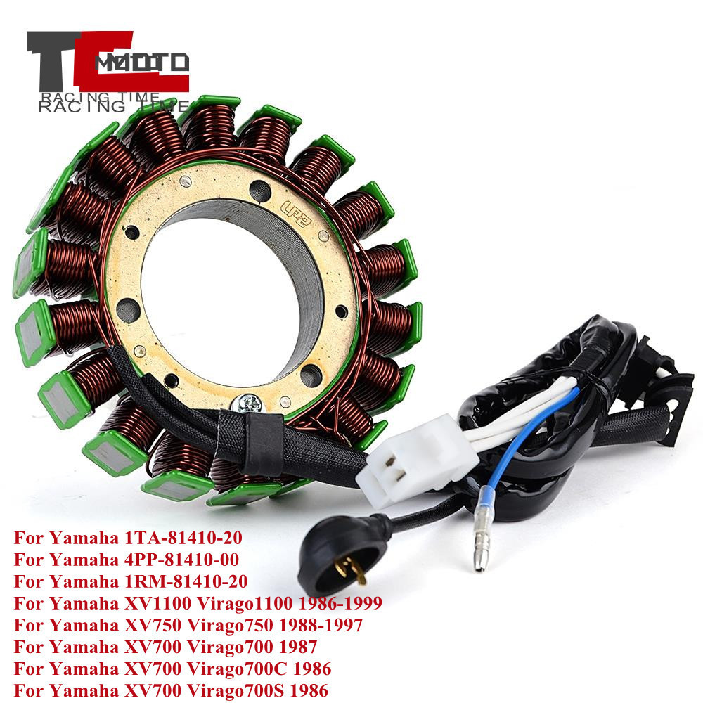 Stator Coil สําหรับ Yamaha XV1100 Virago 1100 XV 1100 Virago1100 1986-1999 XV750 Virago 750 1988-199