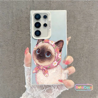 เคสโทรศัพท์ Samsung Galaxy S25/S25U/S24/S24U/S23/S23U ลายแมวคู่รักขาวดำ น่ารัก เคสแฟชั่นป้องกันรอย