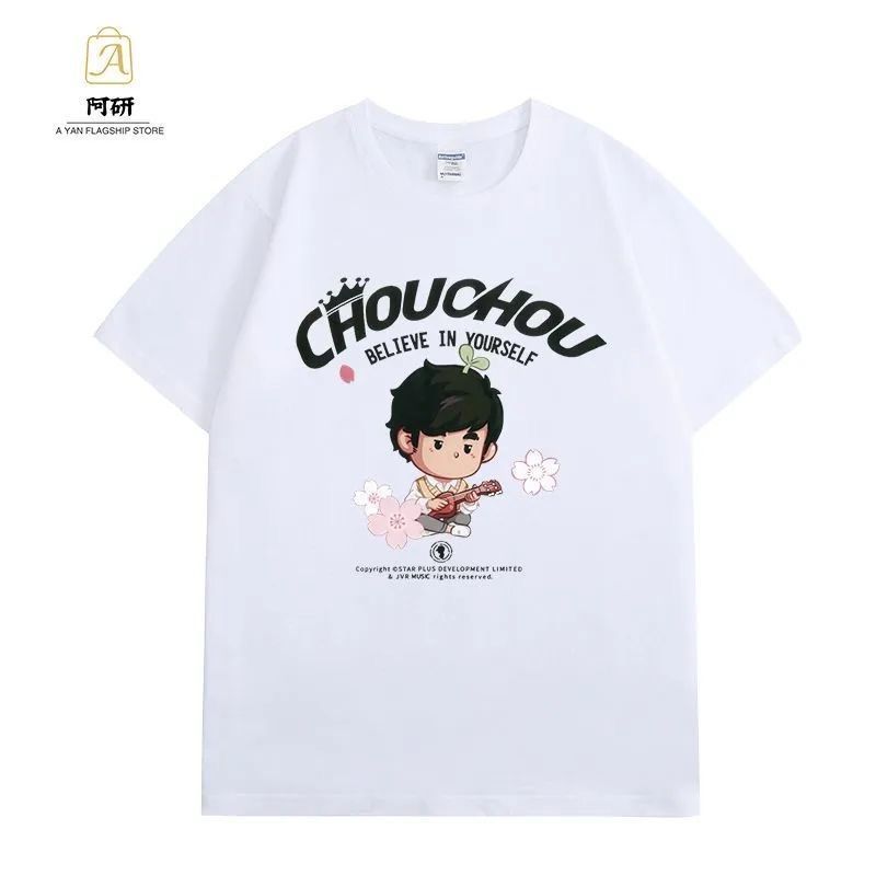 Jay Chou เสื้อยืดภาพการ์ตูนCHOUCHOUอินเทรนด์Jay Carnivalคอนเสิร์ตผู้ชายผู้หญิงฤดูร้อนแขนสั้น