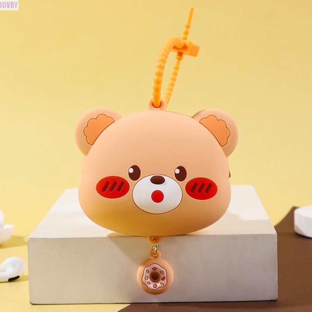 กระเป๋าเก็บหูฟัง IVORY, กระเป๋าสตางค์เหรียญซิลิโคน 3D อะนิเมะ, ที่เก็บของน่ารัก Soft Red Panda เปลี่ยนกระเป๋าของขวัญ