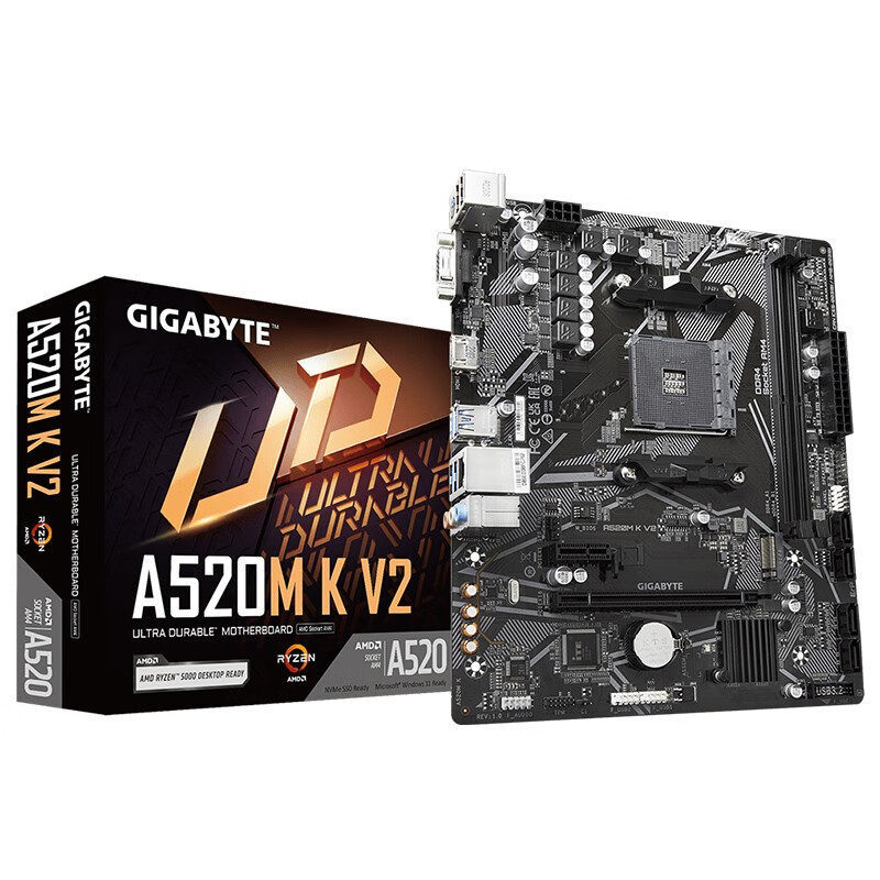 Gigabyte/Gigabyte A520M K V2 DDR4 เมนบอร์ดคอมพิวเตอร์รองรับ AMD5600 5600x 5700x