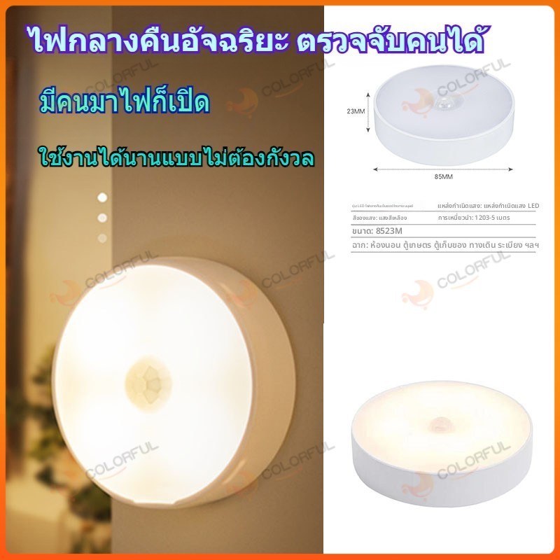 จัดส่งภายใน 24 ชั่วโมง ซื้อ 1 แถม 1 ไฟLED ติดตั้งง่าย ตรวจจับคนอัตโนมัติ ใช้ได้ทั้งในห้องและทางเดิน