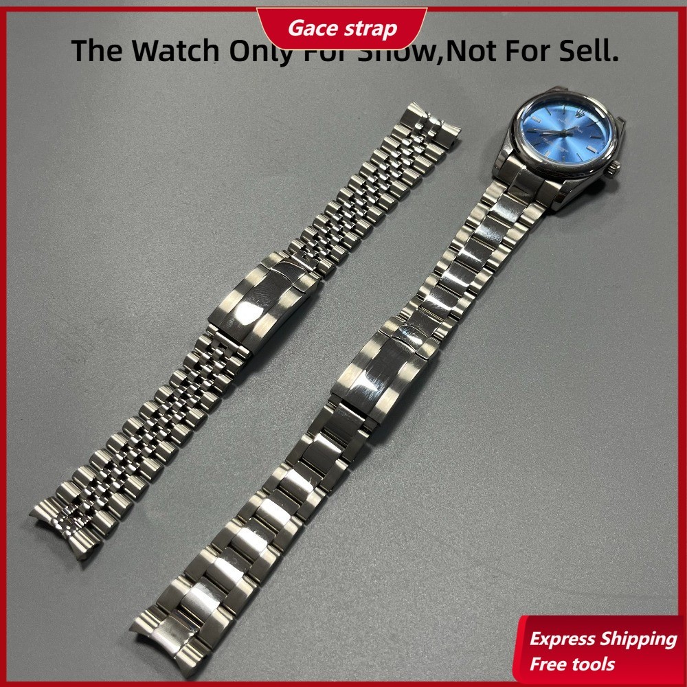 สําหรับ Rolex Datejust 36 มม.เหล็ก 20 มม. Oyster Jubilee Watchband สายคล้องสร้อยข้อมือ
