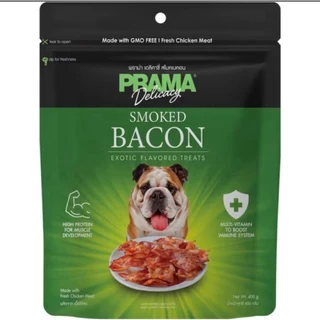 Prama พราม่า ขนมสุนัข Dog Snack ผลิตจากเนื้อไก่แท้ 400 กรัม ครบรส!!!