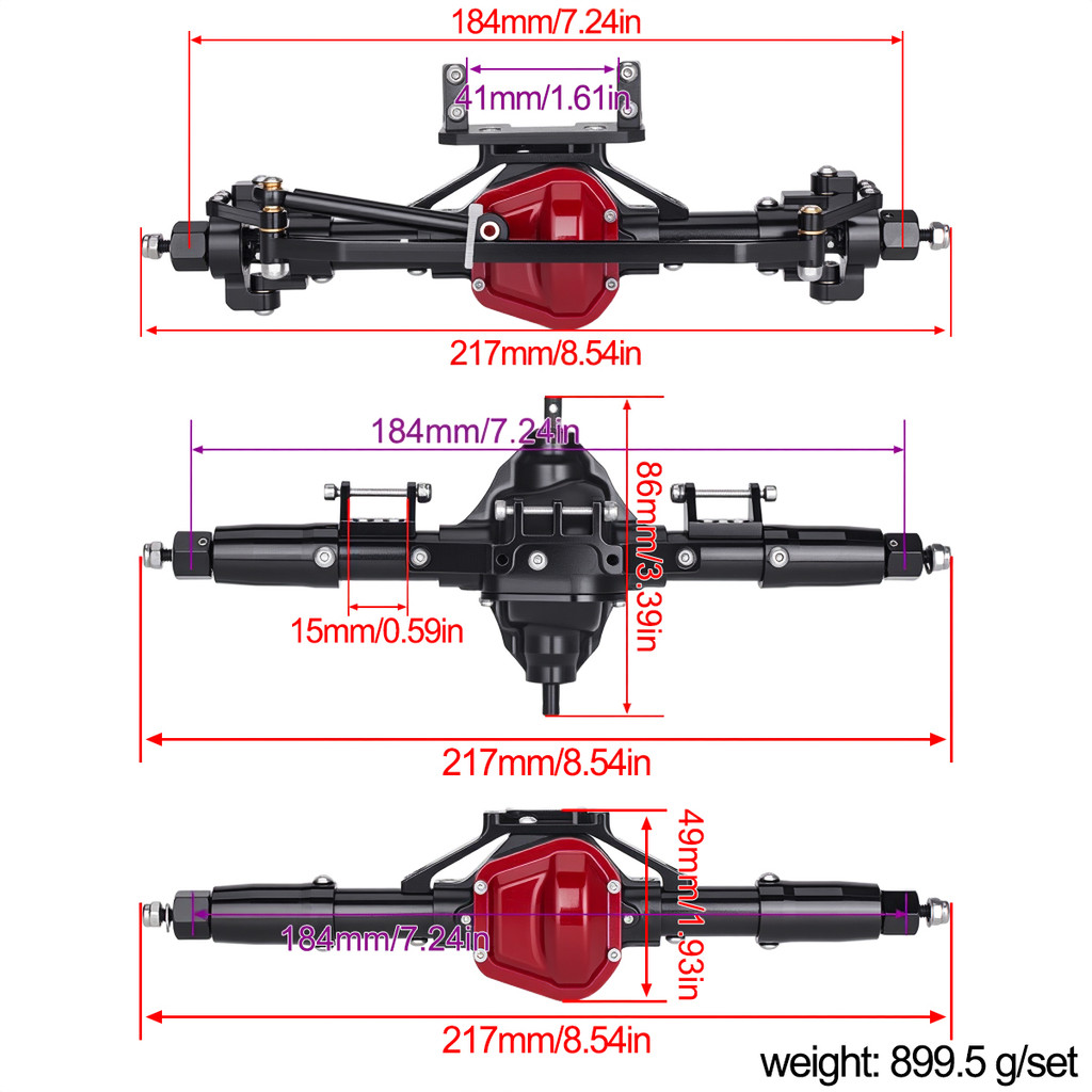 อลูมิเนียมด้านหน้ากลางด้านหลังตรงเพลา CVD รูปที่ 2
