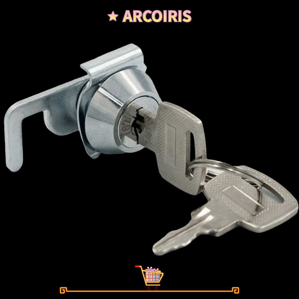 ARCOIRIS Mini Cam Lock พร้อมคลิปด่วน, Rust-Resistant Easy Replacement Cash Box Lock, Locker Silver w
