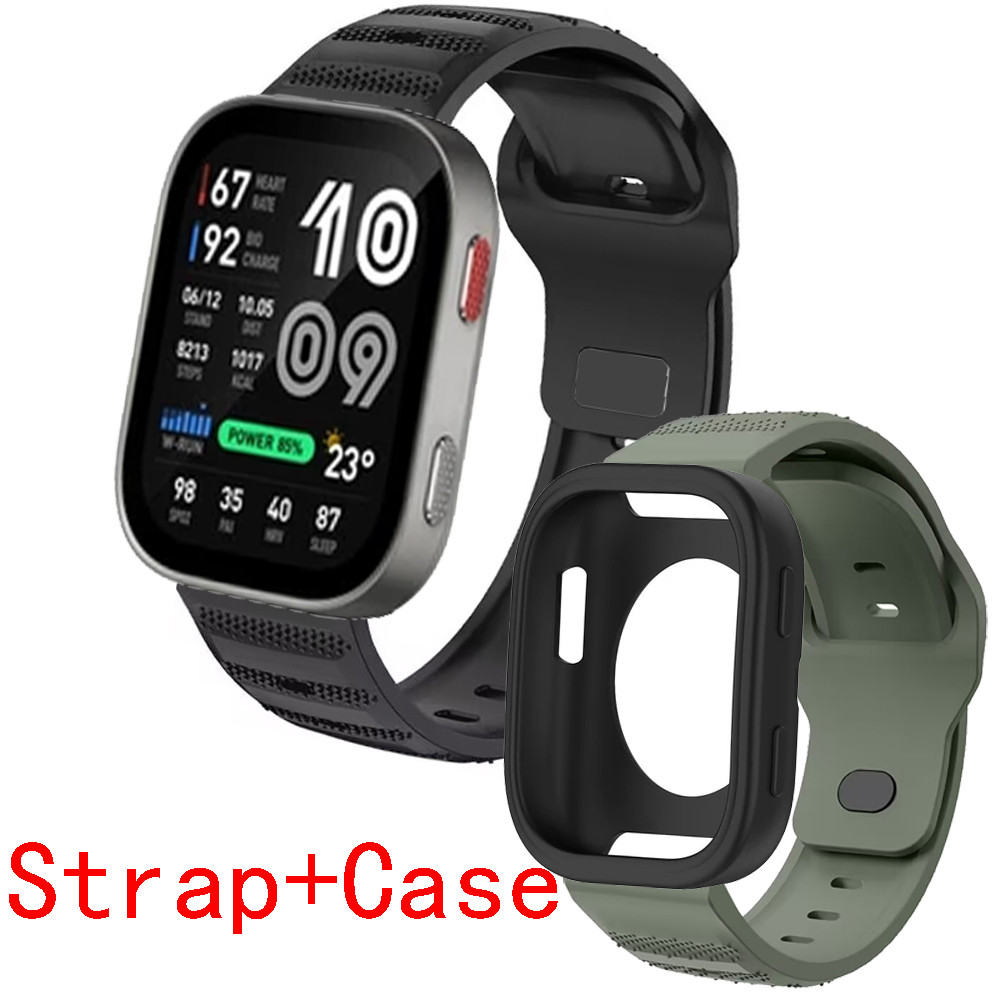 Amazfit Bip max กรณีป้องกันหน้าจอฝาครอบอุปกรณ์เสริมสําหรับ Amazfit Bip max Smartwatch สายคล้องคอเปลี่ยน wristBand กีฬาสร้อยข้อมือกันน้ํา
