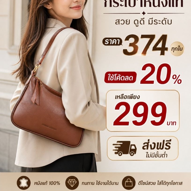 กระเป๋า live สด ต่ำทุน 374 บาททุกใบ (ใช้โค้ด20%เหลือ299)