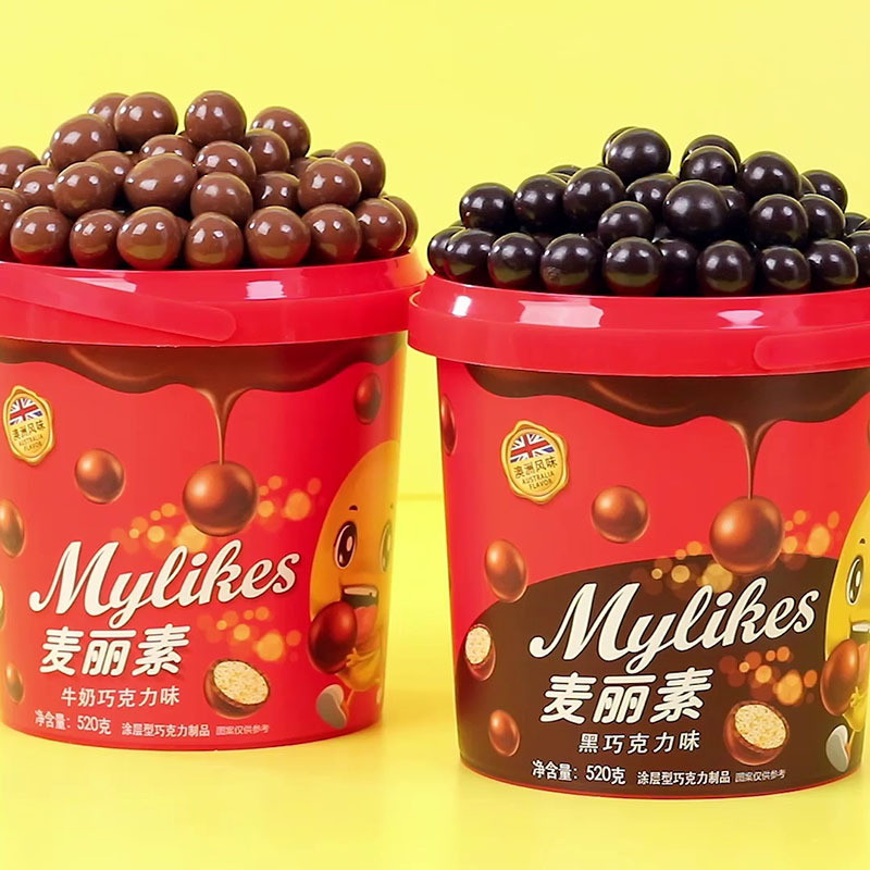 Rulian Melisu เนยโกโก้บริสุทธิ์ลํากล้องดาร์กช็อกโกแลต 520 กรัมขนมแบบสบาย ๆ ของว่างรสตะกละสํานักงาน