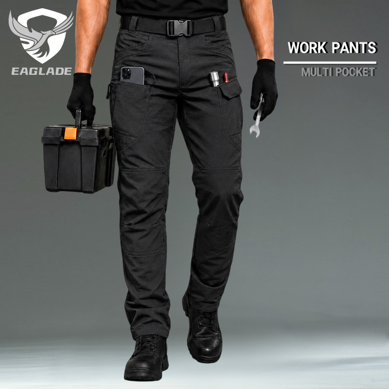 EAGLADE Men Work Pants Multi Pocket Stretch Utility Cargo Pants for Maintenance & Repair Work