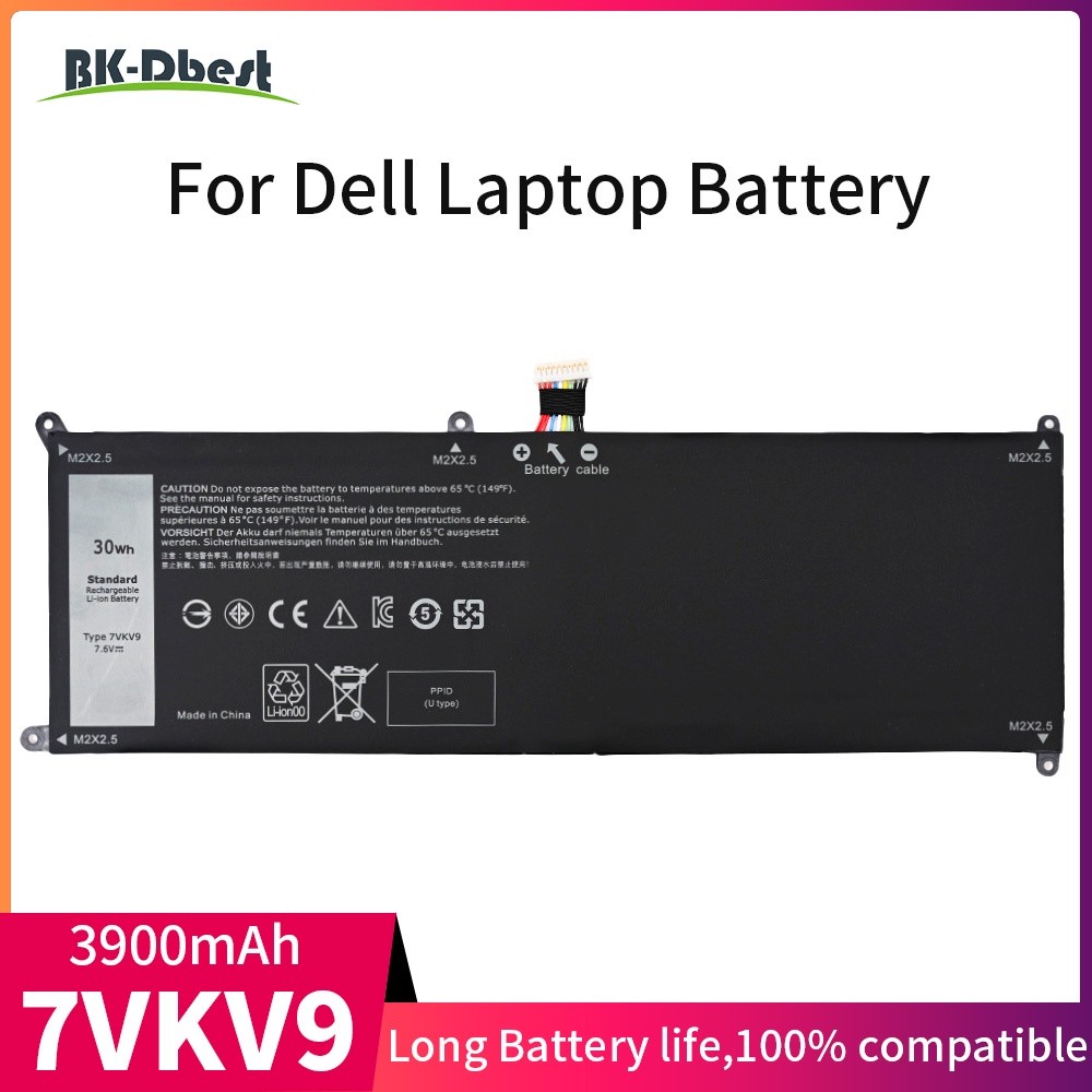 BK-Dbest 7.6โวลต์30wh แล็ปท็อปแบตเตอรี่7VKV9สำหรับ Dell Latitude 12 7000 7275 XPS 12 9250 9TV5X 0V55