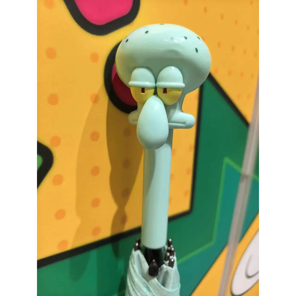 [KKV SpongeBob SquarePants] ล่าสุด Octopus Brother ร่มกระดูกตรงการ์ตูนบทคัดย่อ Travel School Commuter Sunny ร่ม * 3/0604