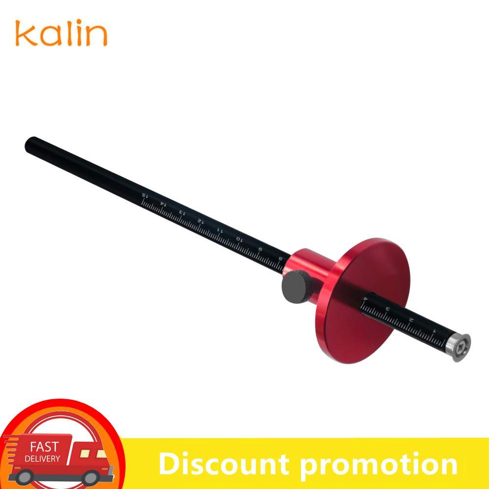 Kalin-th Kalin-th Fafeicy เครื่องวัดเครื่องหมายล้ออลูมิเนียมยุโรป Scriber งานไม้ร่อง Parallel Scribing เครื่องมือพร้อมปุ่ม Knurled เมตริกและนิ้ว