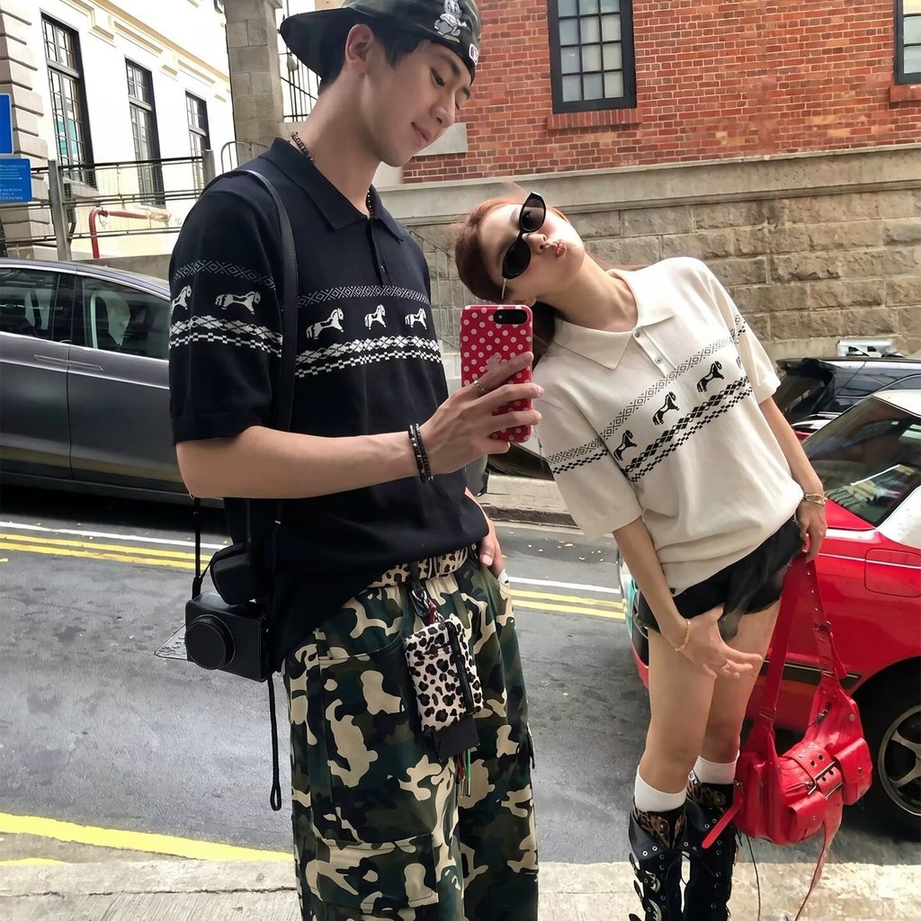 Z01 เสื้อสเวตเตอร์สีขาวสีดํารุ่นดั้งเดิมวิธี M-2XL P35