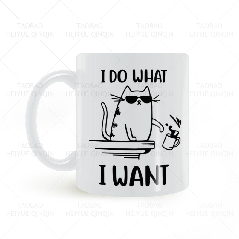 I DO WHAT I WANT I WANT to DO WHAT I WANT Office School Mug แว่นกันแดด Cat Raccoon