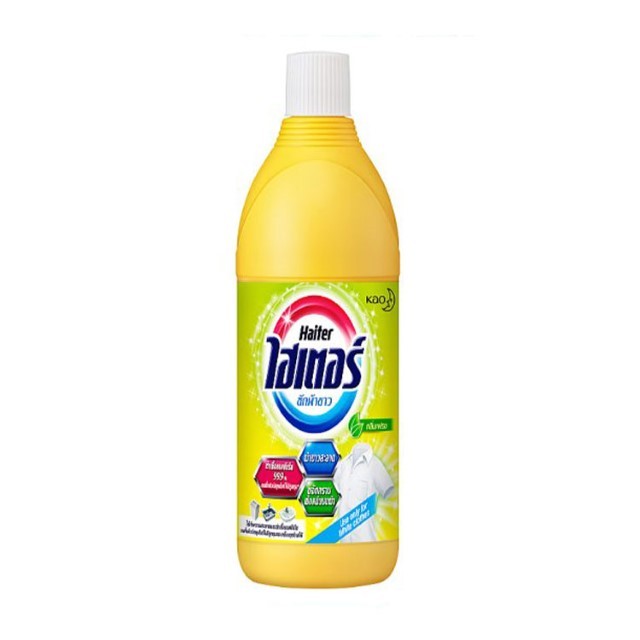 ไฮเตอร์ น้ำยาซักผ้าขาวสีเหลือง Haiter Liquid Bleach Yellow 600ml.