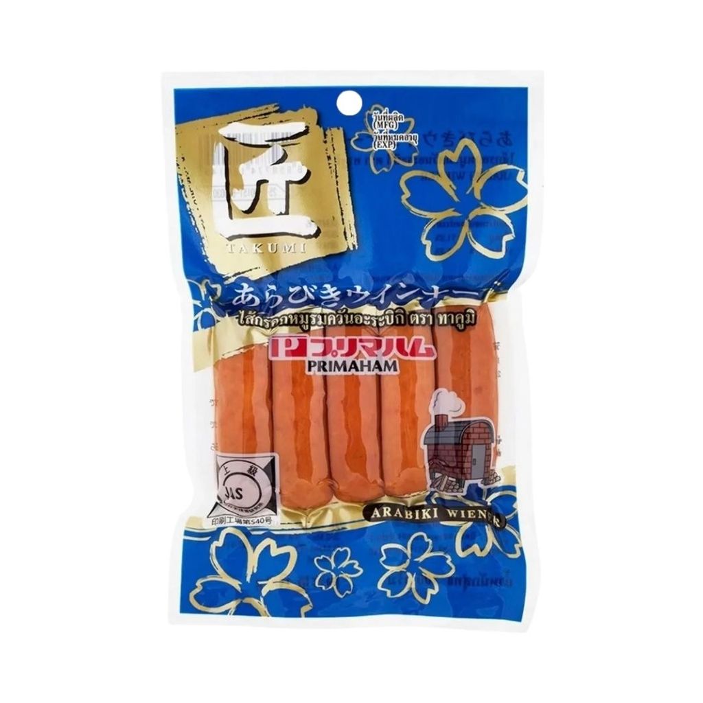 ทาคูมิ ไส้กรอกหมูรมควันอะระบิกิ Takumi Arabiki Wiener 100g.