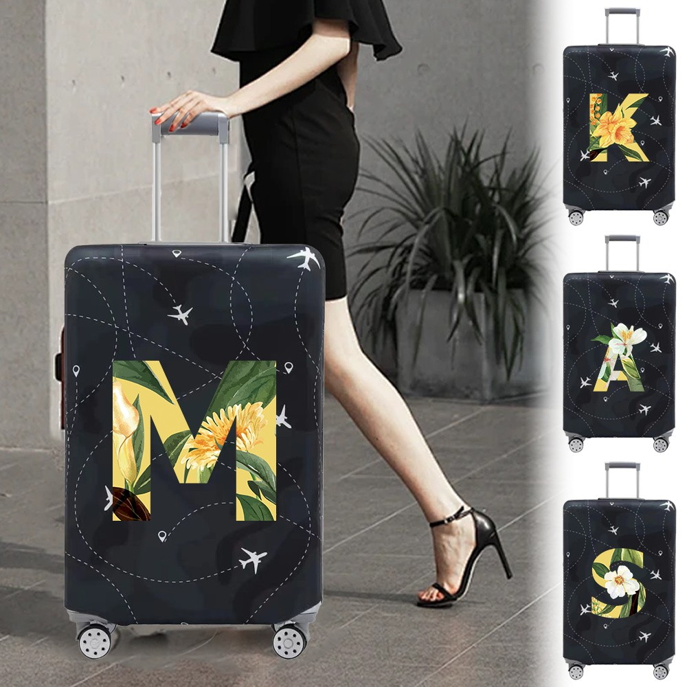 Luggage Cover Stretch Fabric SuitProtector Baggage for18-32 Inch SuitPrint Floral Travel Organizer