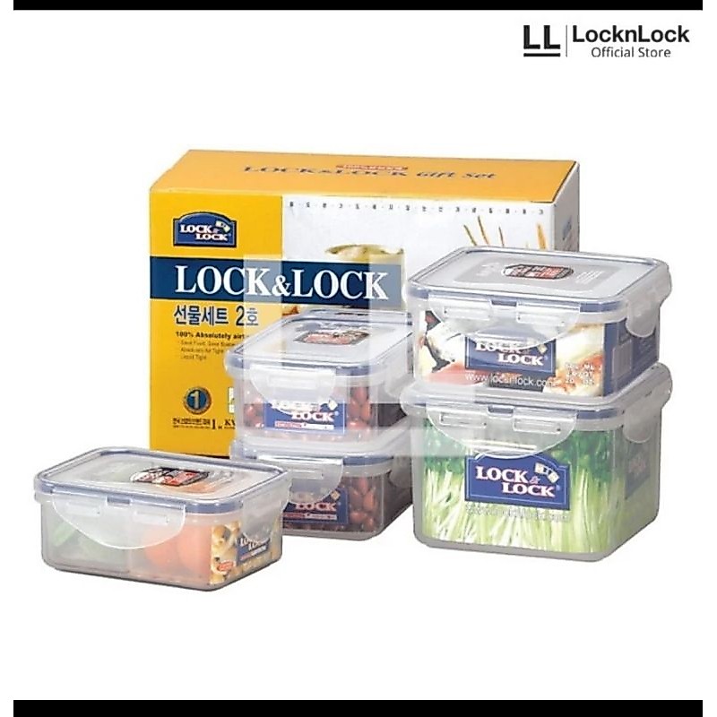 Lock n Lock Gift Set (5 ชิ้น) HPL855GSS Lock & Lock Original Lock and Lock ใหม่