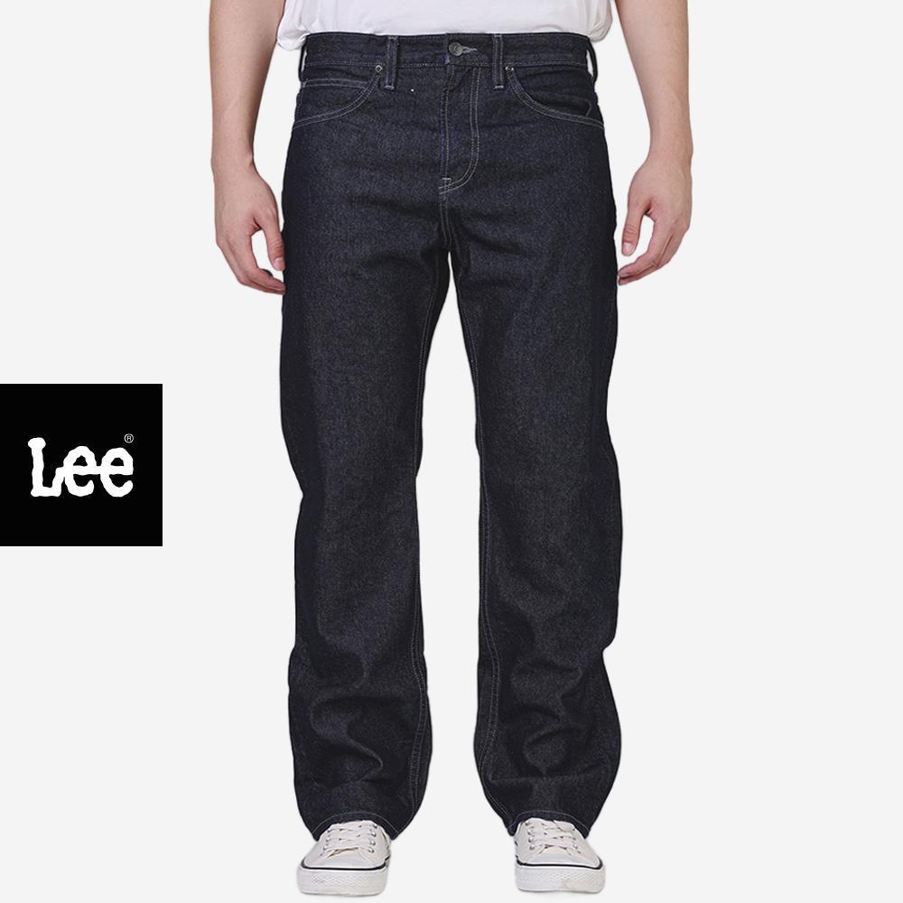 LEE กางเกงยีนส์ผู้ชาย เอวกลาง ทรงตรง รุ่น LE FC25MDEAC02 สียีนส์เข้ม