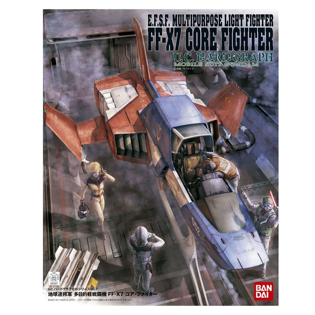 Bandai กันดั้มประกอบรุ่น UCHG FF-X7 1/35 Earth Federation Army Multi-Energy Fighter Core Fighter