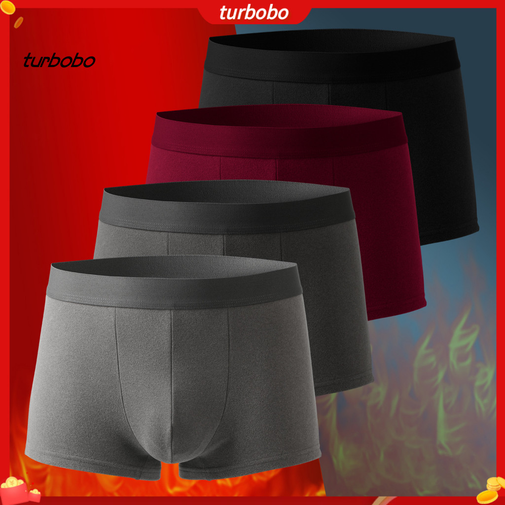 Turbobobobo Men Boxers Elastic Thermal Retention Men Underpants