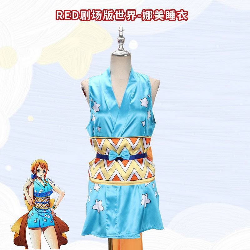 Anime One Piece Nami Cos Costume Halloween Cosplay Kimono C0n1