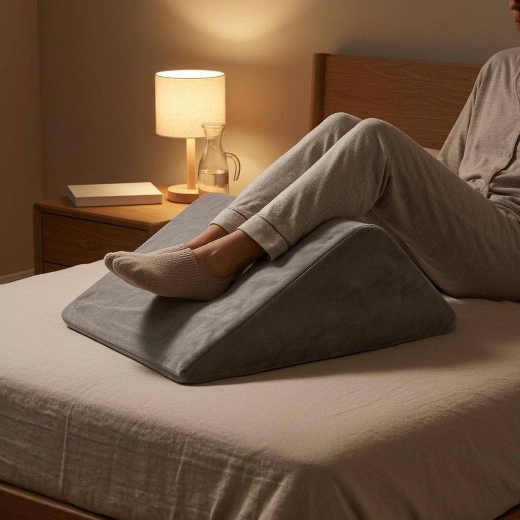 ขา Elevation หมอนเอียง Wedge หมอนเท้า Elevation Wedge Cushioned Elevation ขาสูง Post-Surgry Recovery