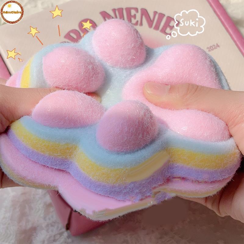 HdmClaire น่ารักจัมโบ้ Squishy Floing Cat Paw ความเครียดบรรเทาของเล่นขนาดใหญ่พิเศษ Sensory Fidget ของเล่นสําหรับเด็กผู้ใหญ่ความวิตกกังวลผ่อนคลาย TH