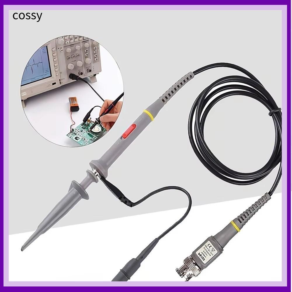 COSSY 1/2pcs BNC Oscilloscope Probe, P6100 100MHz Oscilloscope Probe Kit, ที่มีประโยชน์ความแม่นยําสูง 10:1 Probe วัดตะกั่วขอบเขตเครื่องวิเคราะห์การวัด