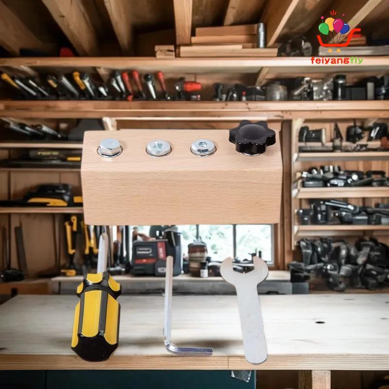 [OB] 1 ชุด Early Education Montessori Fine Motor Skills Trainingimprove Patience และความเข้มข้นของเล่นเด็กไม้สกรู Nut Disassembly ของเล่น TH