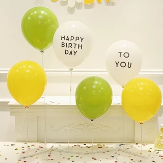 【จัดส่งวันนี้】10 นิ้ว ลูกโป่งขาวHappy Birthday To Youลูกโป่งกลมขาว ลูกโป่งวันเกิด ลูกโป่งชุด สําหรับตกแต่งปาร์ตี้วันเกิด