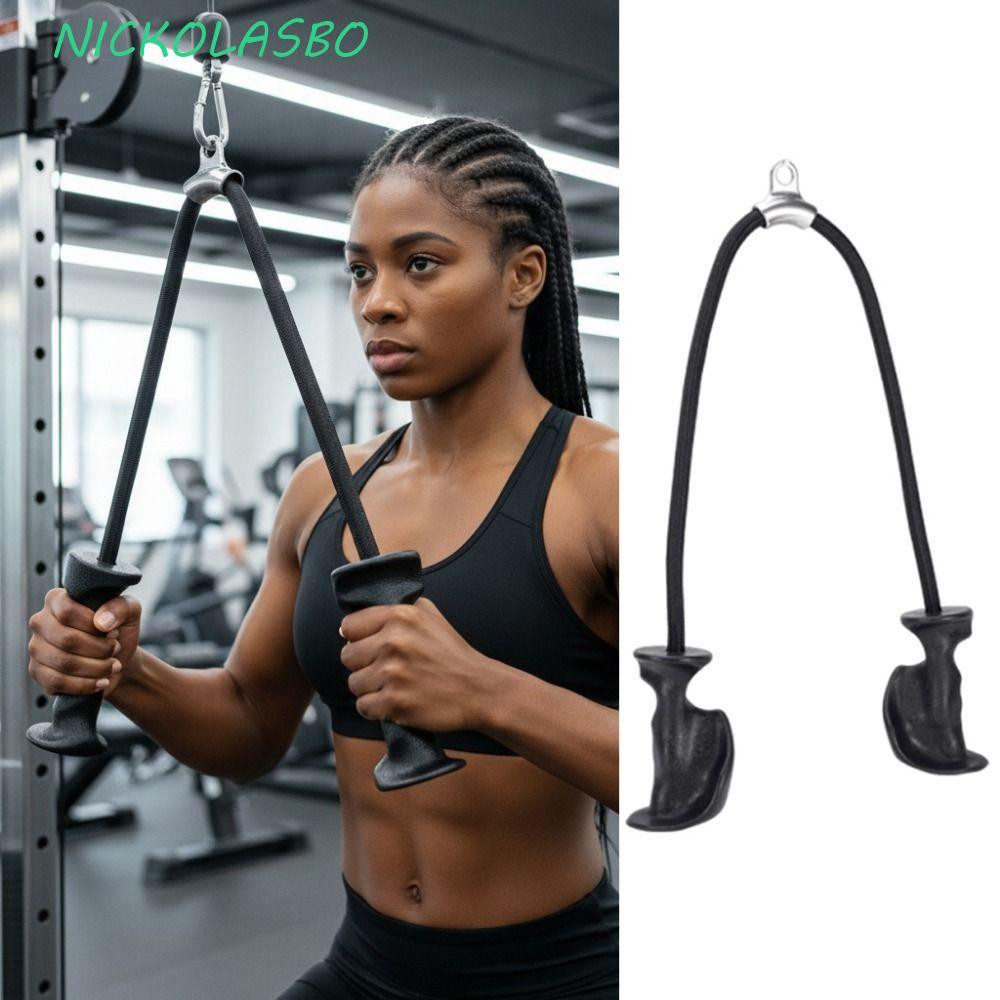 CORAZOKIS Tricep เชือกฟิตเนส Ergonomic จับกันลื่น พร้อมสายดึง Triceps 360° หมุนได้ สําหรับ Gantry แขน