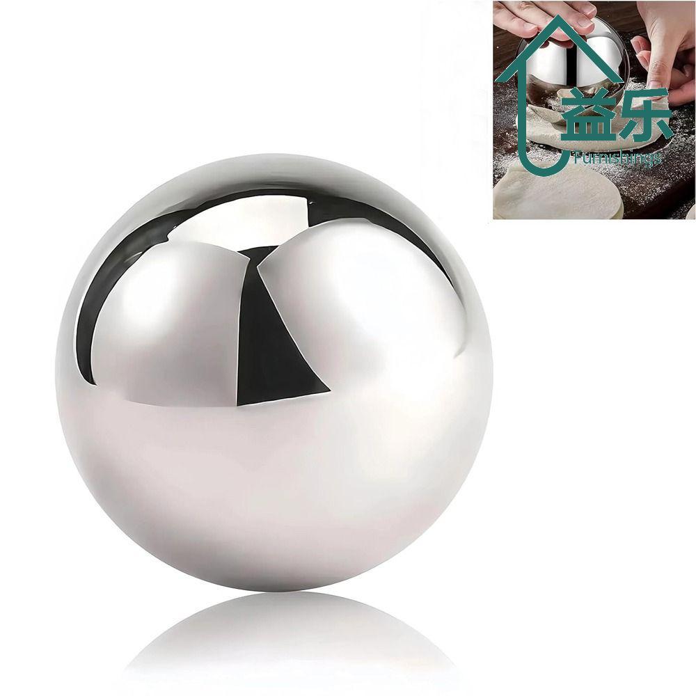 ANTINON Rolling Dough Ball, สแตนเลส 10 ซม. Circular Rolling Ball, ทําความสะอาดง่าย Smooth ทนทาน Non-stick Dough Roller Home