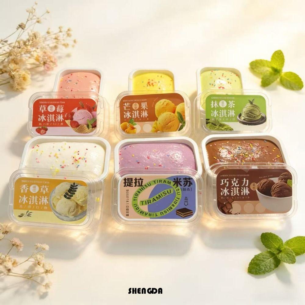 SHENGDA Sticky Box Cake Squishy ของเล่น, ขนมปังรูป 3D จําลองขนมปังบีบของเล่น, ของขวัญ Fidget Soft Slow-rebound นวด Squishy Fidget ของเล่นผ่อนคลายมือ