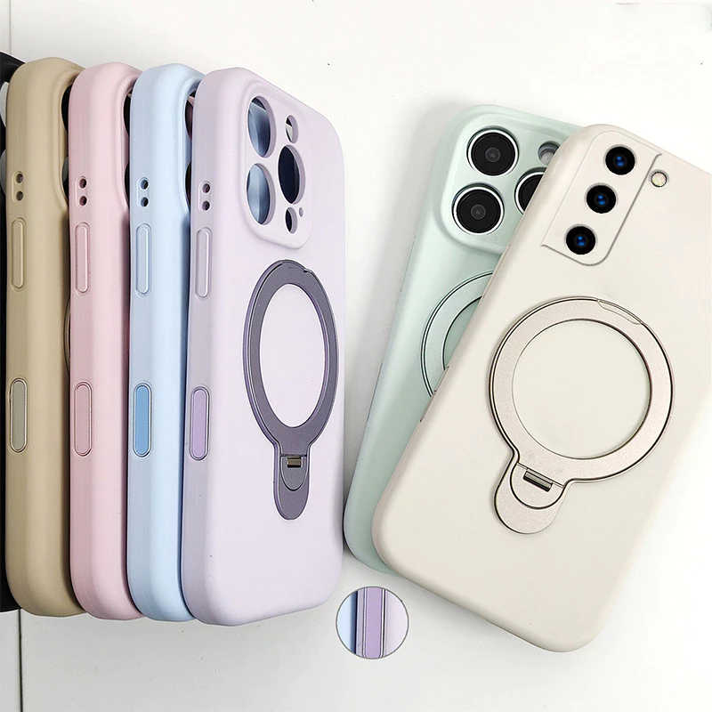PBZZ สําหรับ SAMSUNG s21 fe s21 ultra s21 plus 5G เคสโทรศัพท์ความวิตกกังวล Softcase ซิลิโคนกันกระแทกใหม่ออกแบบความงามพร้อมผู้ถือสีชมพูสําหรับสาว YTFXZJ1