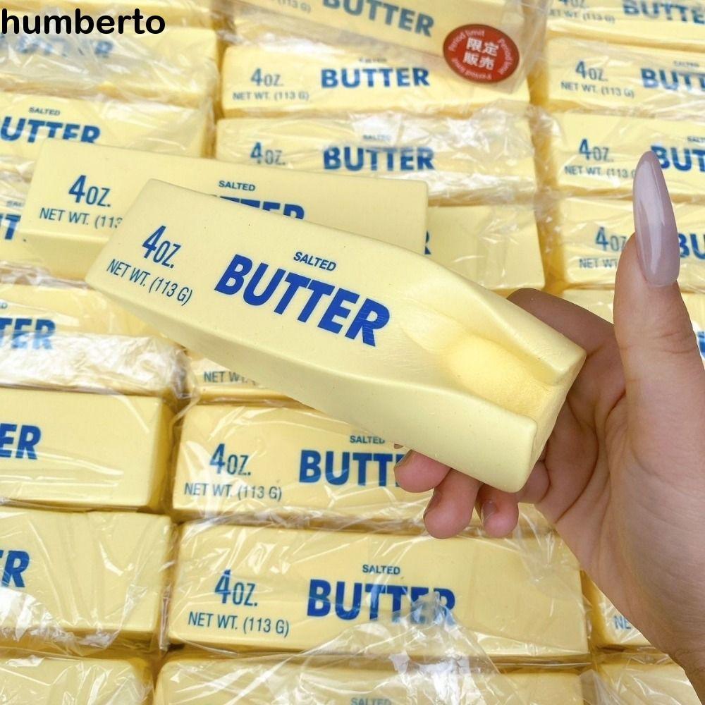HUMBERTO Butter Stick ของเล่นบีบ, Anti Stress Sensory Squeeze Butter Bar, Funny Release Hand Elastic Stretch Squeeze Fidget ของเล่นเด็กของเล่น
