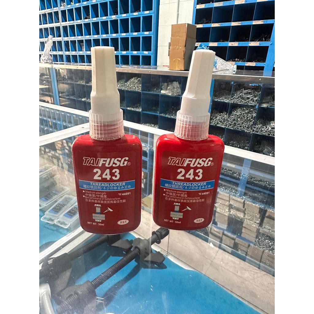น้ำยาล็อกเกลียว เบอร์ 243 ปริมาณ10ml / 50ml น้ำยากันคลาย น้ำยาล็อคเกลียวแรงยึดปานกลาง