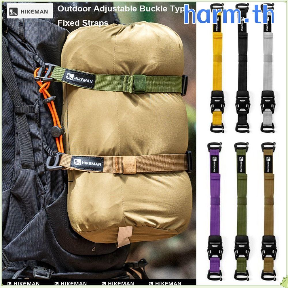 ฮาร์ม สายรัดแบกเป้,6สี18.5~49.5เซนติเมตรอุปกรณ์กลางแจ้งสายรัด,เส้นผ่าศูนย์กลาง2.5เซนติเมตรสวมทนสายรัดเชือกแบกเป้เต็นท์อุปก