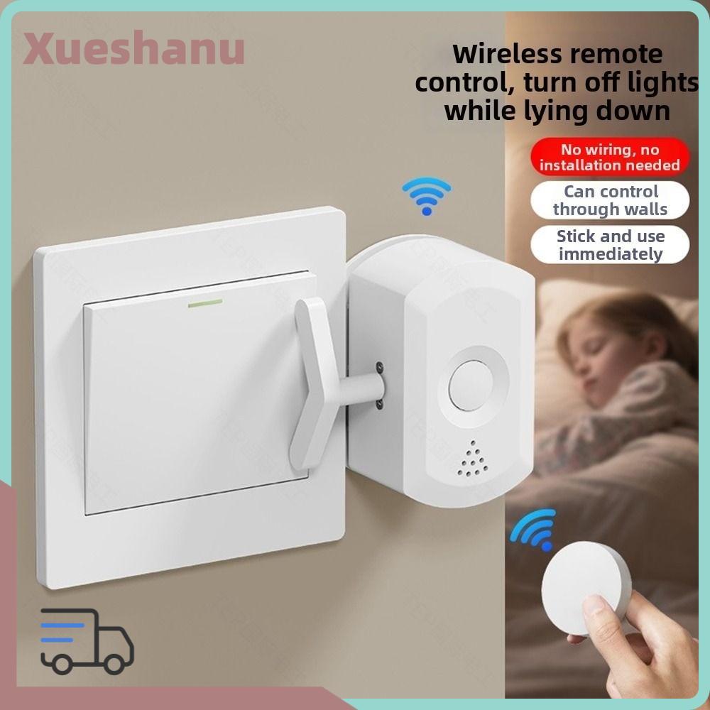 XUESEEE สวิตช์ควบคุมระยะไกลไร้สาย, USB ชาร์จกาวประเภทปุ่มอัตโนมัติ Pusher, การควบคุมไร้สายไม่มีสายไฟ RF433MHz สวิตช์ไฟรีโมทคอนโทรล Home
