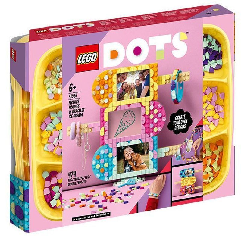รับประกัน Lego () DOTS Series 41956 กรอบรูปไอศกรีมและสร้อยข้อมือของเล่นบล็อกตัวต่อ