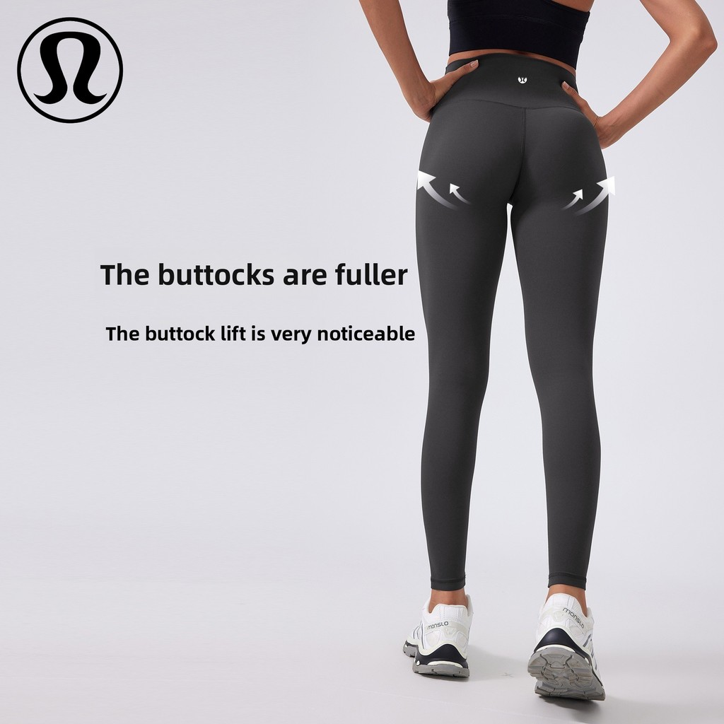 Lulu Running Training เอวสูงยกสะโพกกีฬา Slimmer ดูกางเกงโยคะยืด