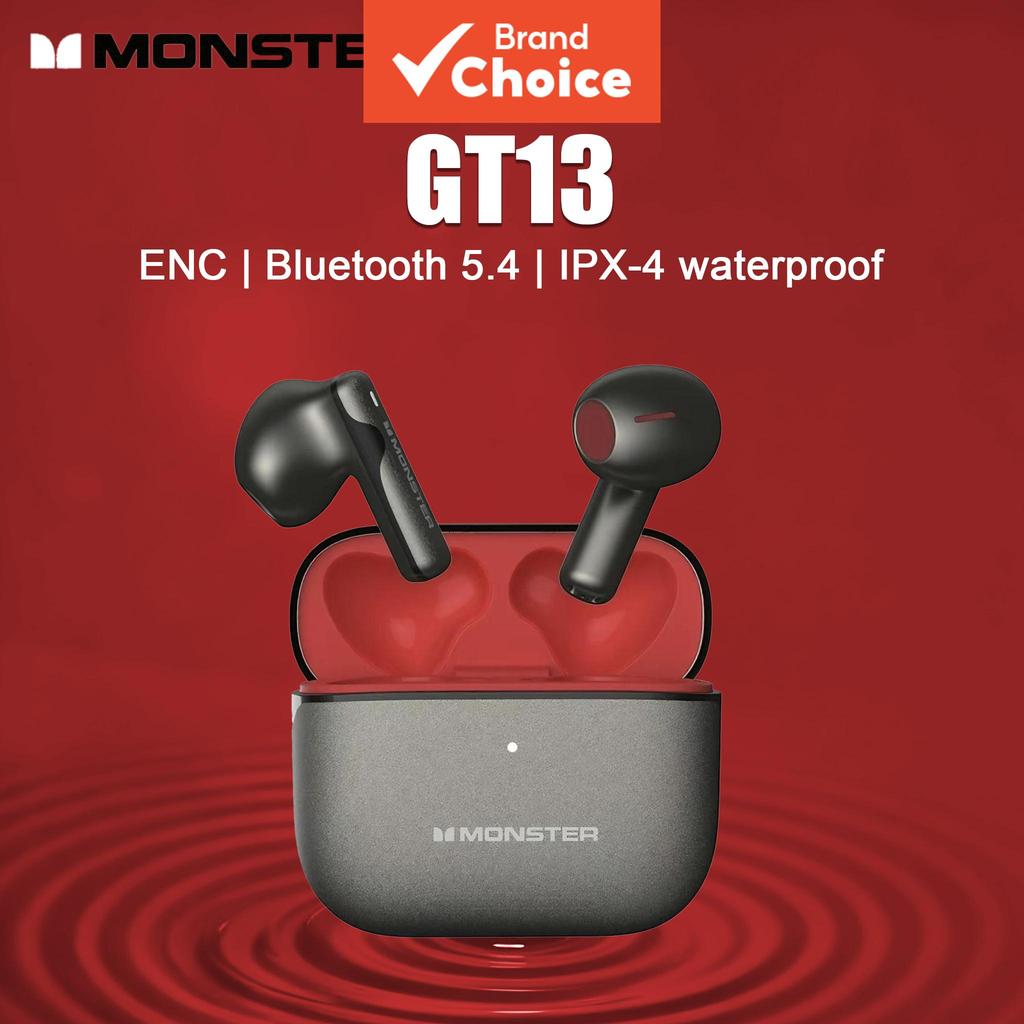 หูฟังเกมมิ่งไร้สายบลูทูธ GT13 Monster ลดสัญญาณรบกวนเสียงคุณภาพสูงแบตเตอรี่ใช้งานได้นาน