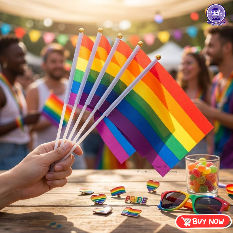 ธงสายรุ้ง ธงLGBT PRIDE ธงความเท่าเทียม ธงหลากสี 🏳‍🌈🏳‍🌈🏳‍🌈